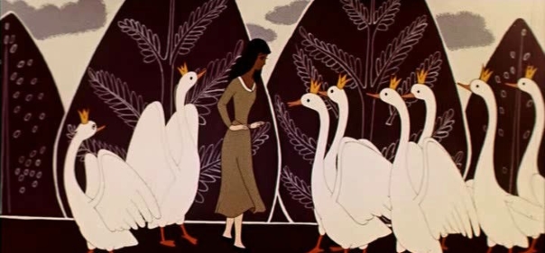 Список лучших мультфильмов 60-ых: Дикие лебеди (1962)