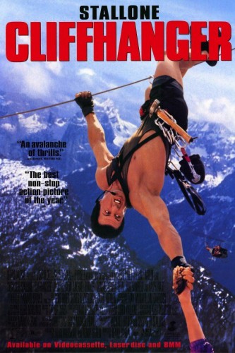Скалолаз (1993, США, Италия, Франция) - мрачный суровый боевик: альпинисты, противостояние боевикам