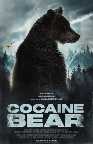 Кокаиновый медведь (2023, США) - забавный безбашенный кровавый выживальческий триллер: обезумивший от кокаина медведь