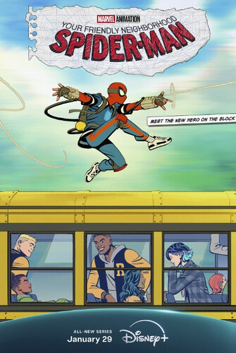 Ваш дружелюбный сосед Человек-паук (2025,  США, Япония) - забавная боевая мультипликационная фантастика по комиксам MARVEL: юный супер-герой