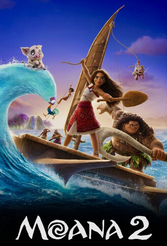 Моана 2 (2024) - забавный радостный мультипликационный фильм фэнтези: отважная первооткрывательница с острова, сказочные друзья, боги