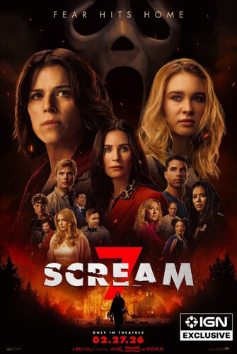 Крик 7 (2026, США, Канада) - кровавый интригующий выживальческий фильм ужасов: маньяки-фанатики-шизофреники в масках